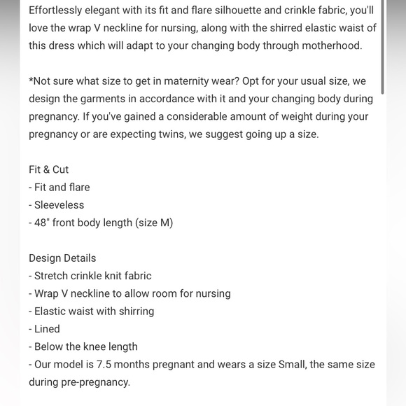 RW&Co. / Thyme Maternity Dress. NWT - Picture 10 of 10